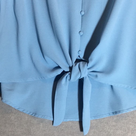 IKEVAN Oversized Relaxed Fit Versatile Wrinkle Resistant Packable Tie Front Top - Picture 15 of 15